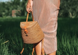 Плетёный рюкзак ручной работы «Honey»